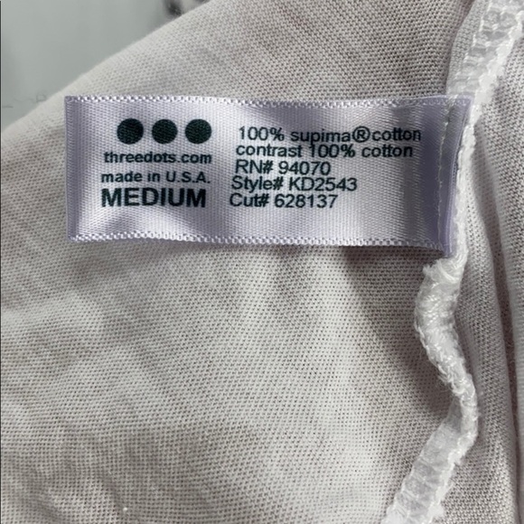 Three Dots Women's Trellis Lace Peasant Top white off shoulder soft stretchy - Picture 11 of 11